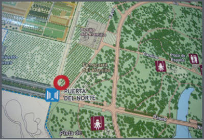 Plano de acceso al parque